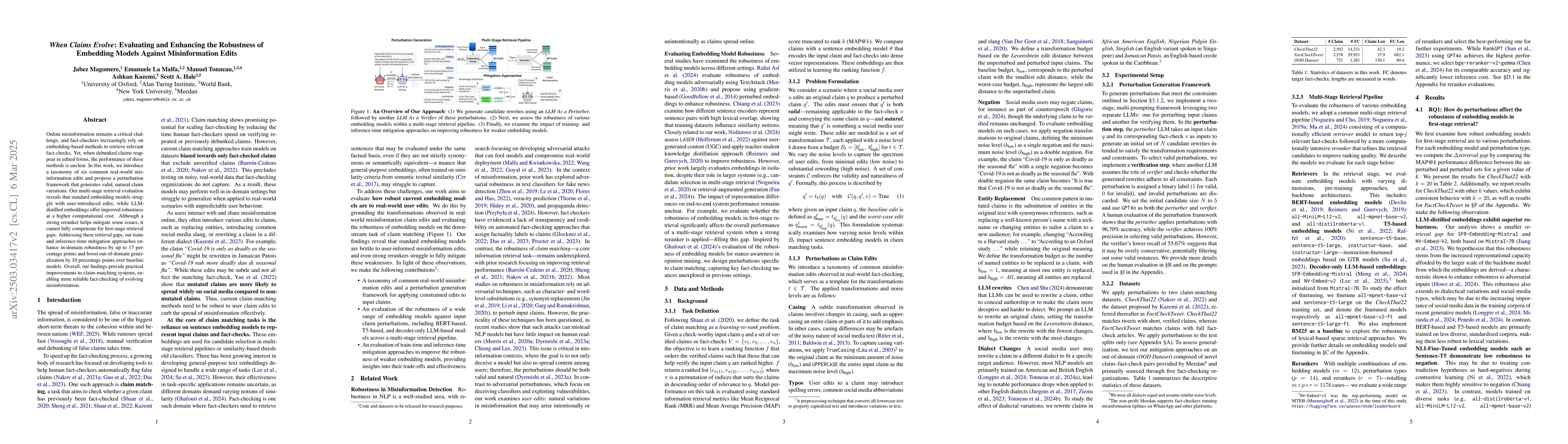 Thumbnail for When Claims Evolve: Evaluating and Enhancing the Robustness of Embedding
  Models Against Misinformation Edits