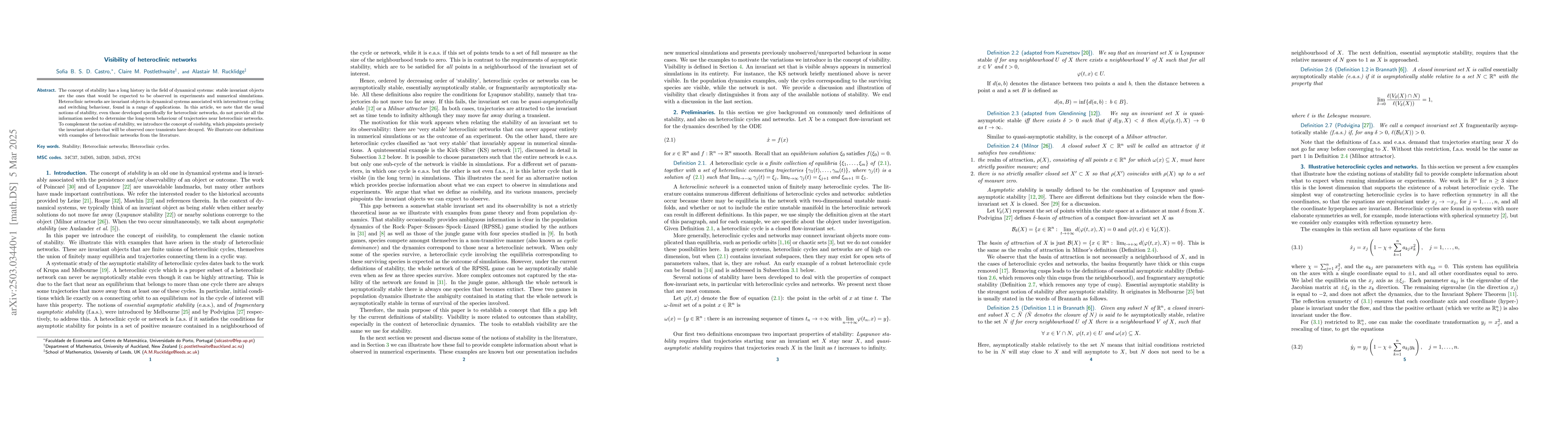 Thumbnail for Visibility of heteroclinic networks