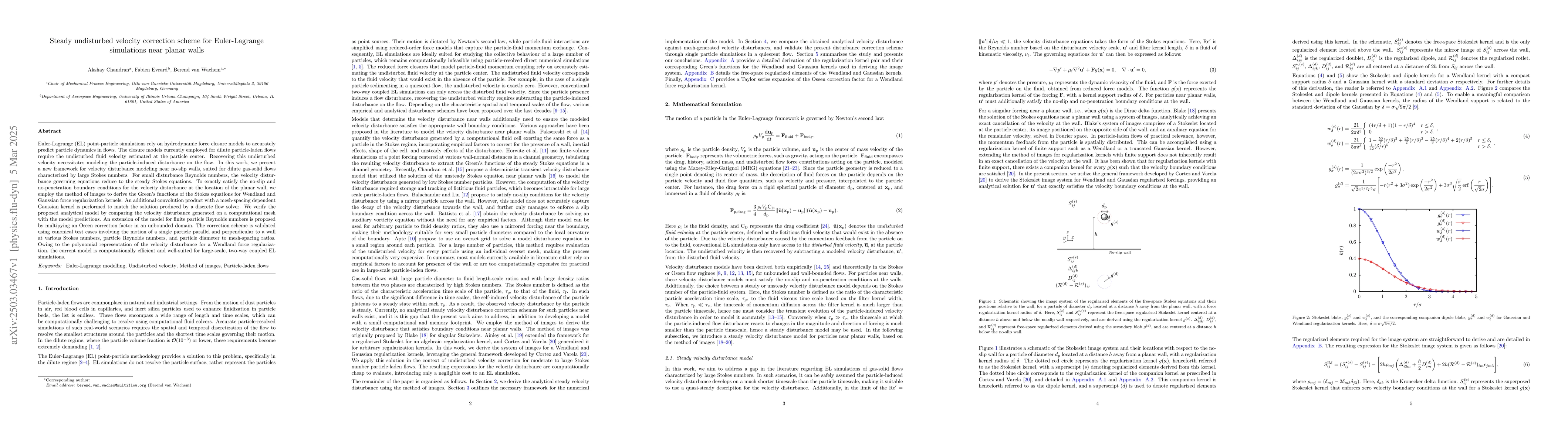 Thumbnail for Steady undisturbed velocity correction scheme for Euler-Lagrange
  simulations near planar walls
