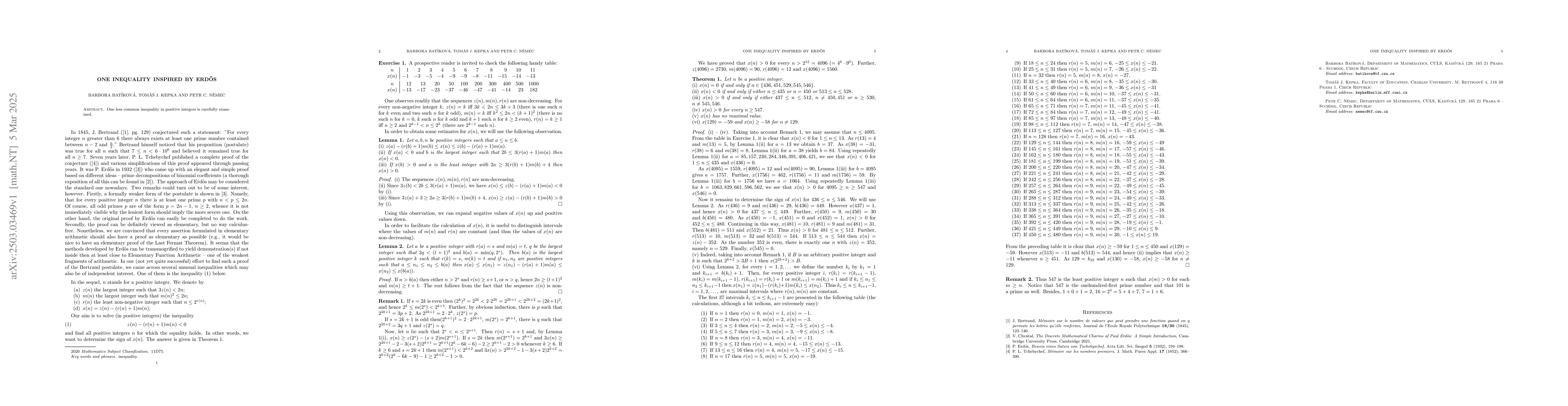 Thumbnail for One inequality inspired by ErdĹ‘s