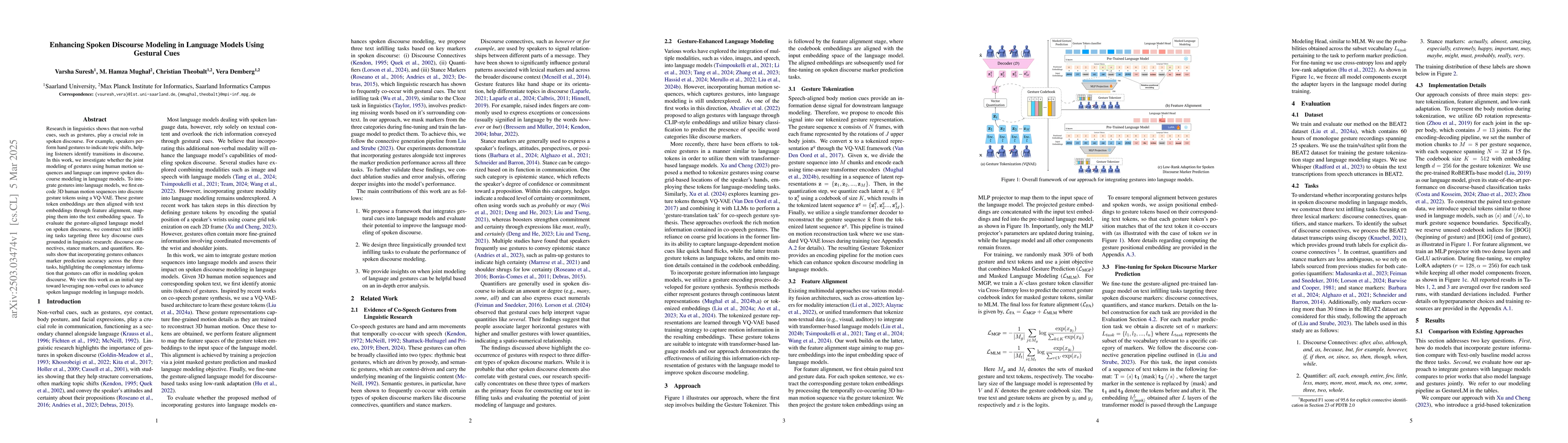 Thumbnail for Enhancing Spoken Discourse Modeling in Language Models Using Gestural
  Cues