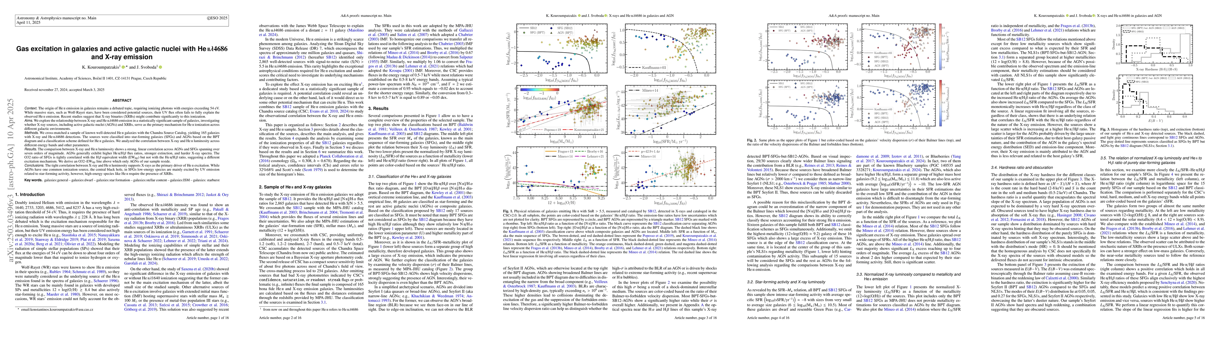 Thumbnail for Gas excitation in galaxies and active galactic nuclei with He
  IIλ4686 and X-ray emission