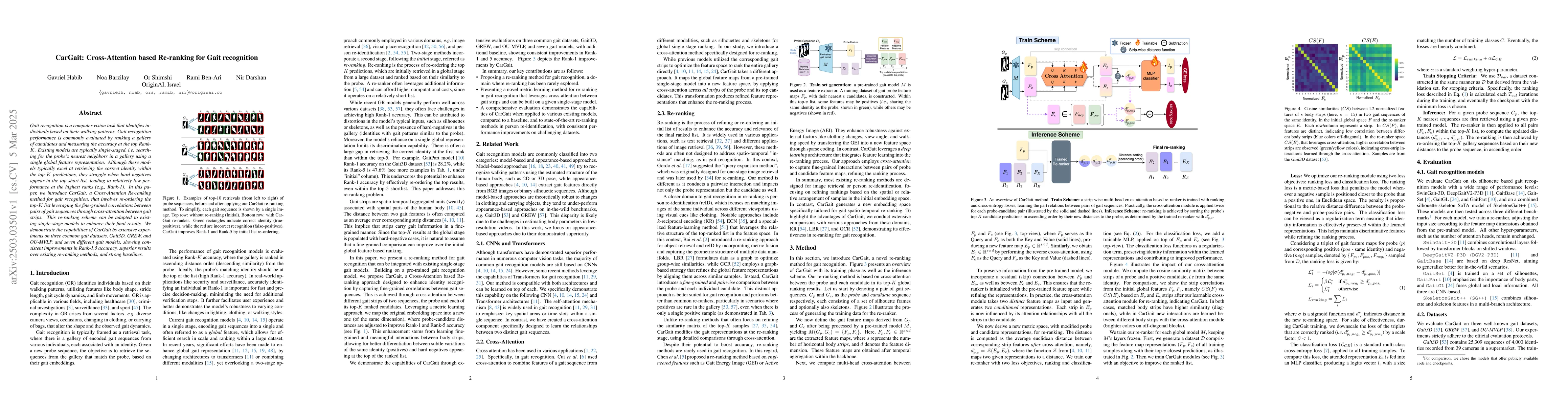 Thumbnail for CarGait: Cross-Attention based Re-ranking for Gait recognition