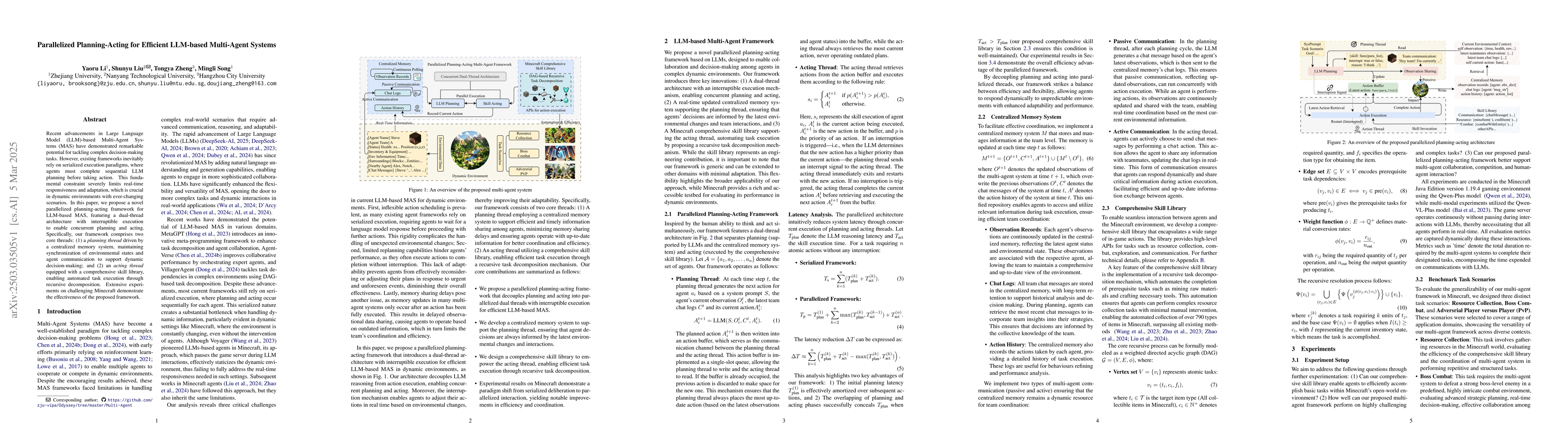 Thumbnail for Parallelized Planning-Acting for Efficient LLM-based Multi-Agent Systems
