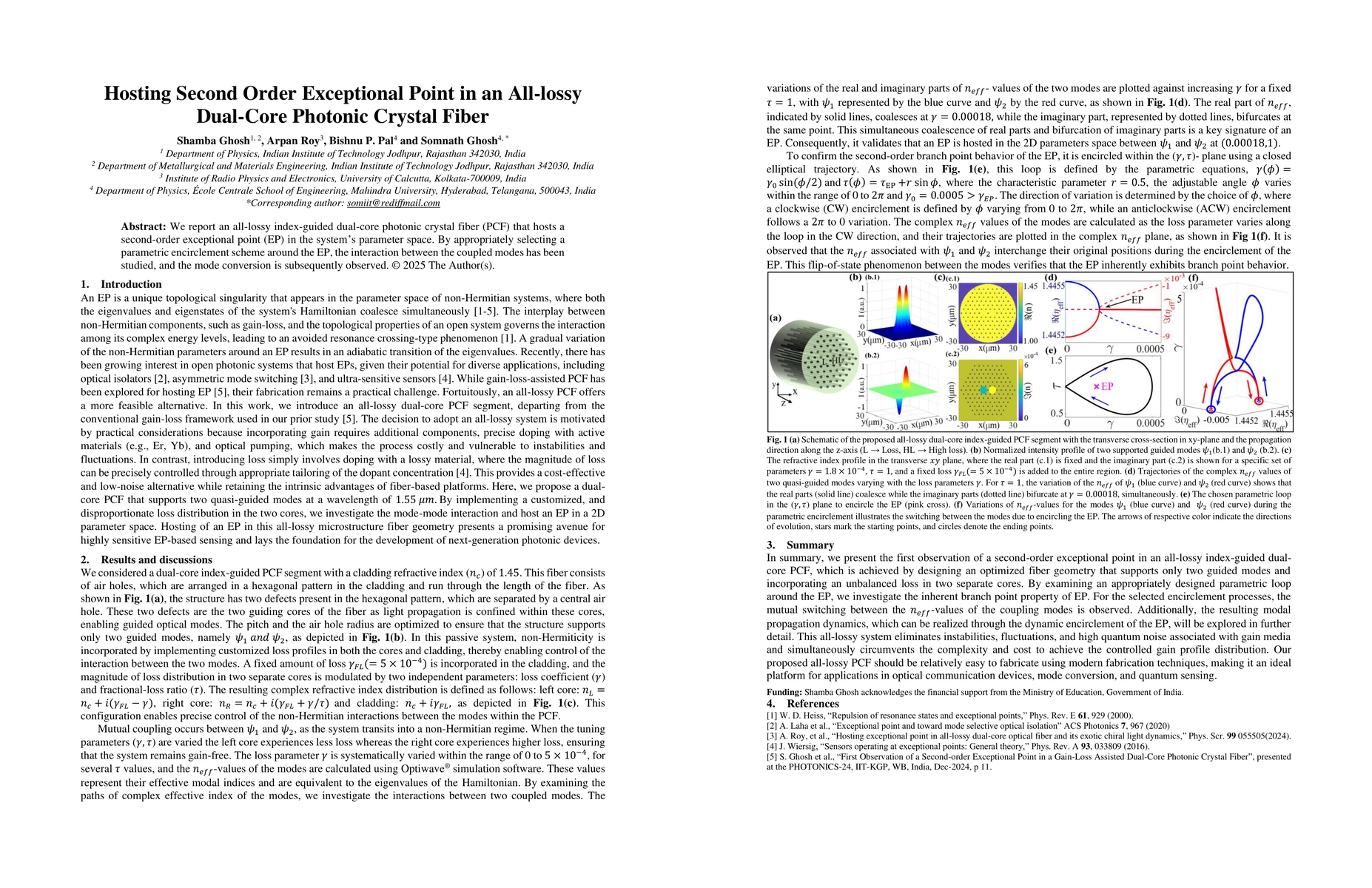 Thumbnail for Hosting Second Order Exceptional Point in an All-lossy Dual-Core
  Photonic Crystal Fiber