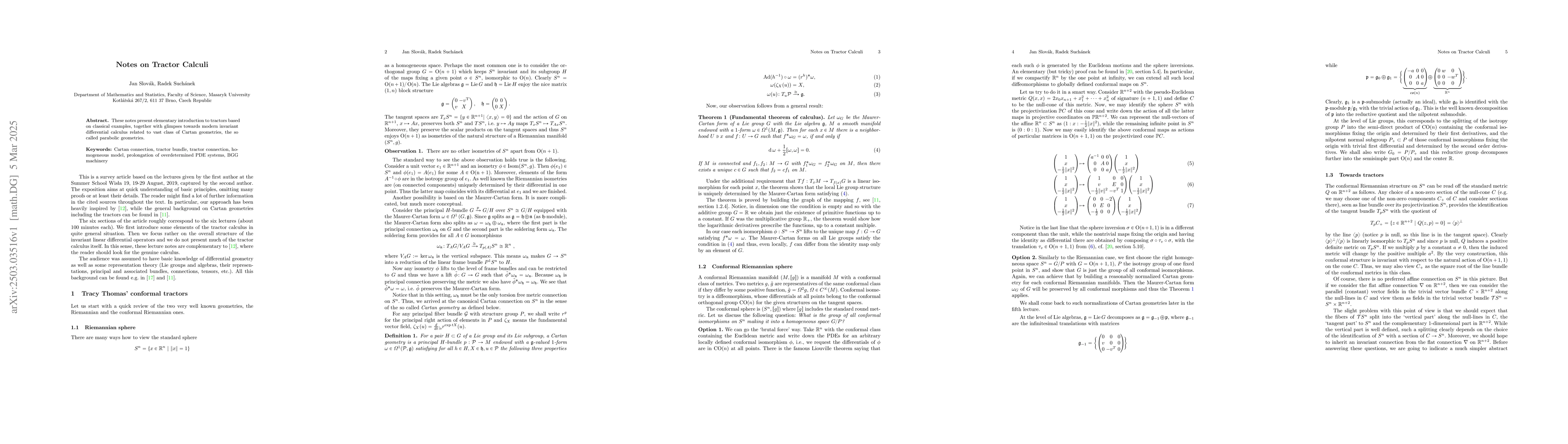 Thumbnail for Notes on Tractor Calculus