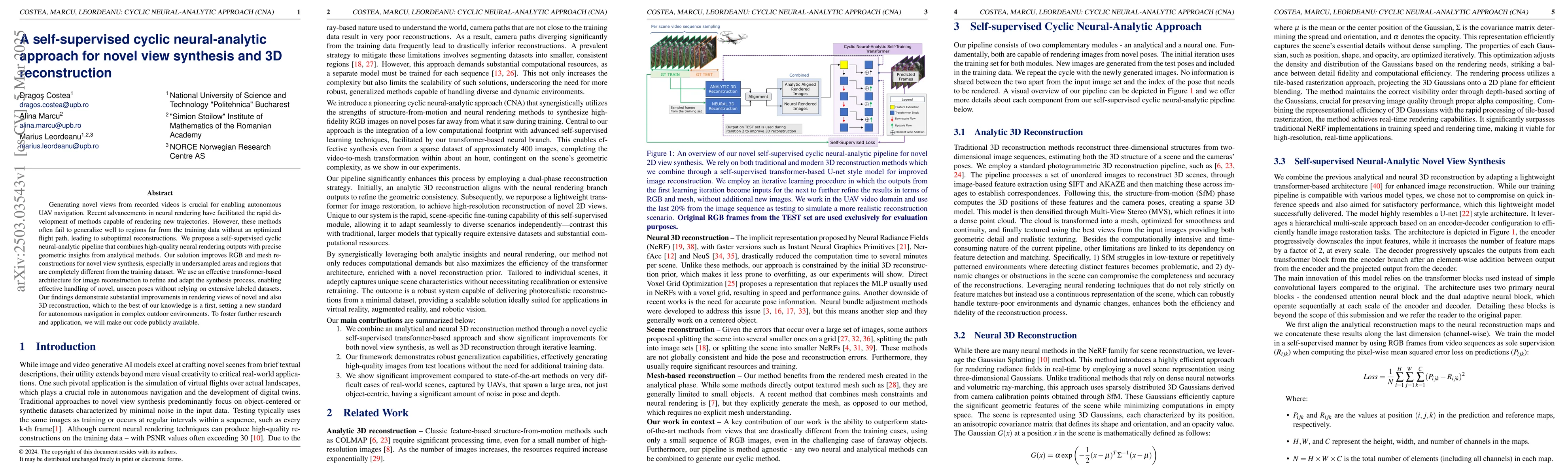 Thumbnail for A self-supervised cyclic neural-analytic approach for novel view
  synthesis and 3D reconstruction