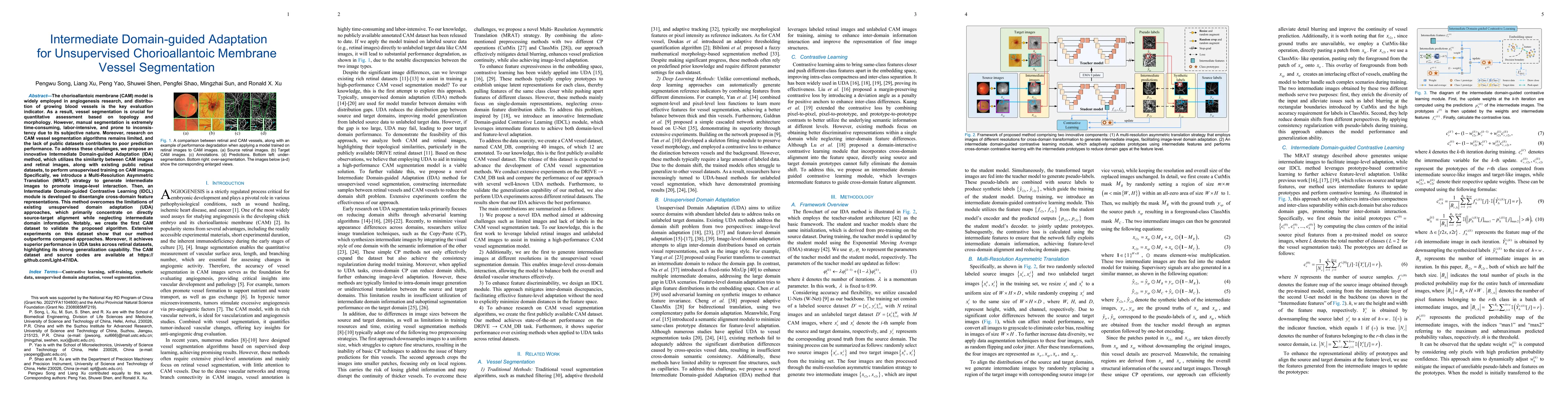 Thumbnail for Intermediate Domain-guided Adaptation for Unsupervised Chorioallantoic
  Membrane Vessel Segmentation
