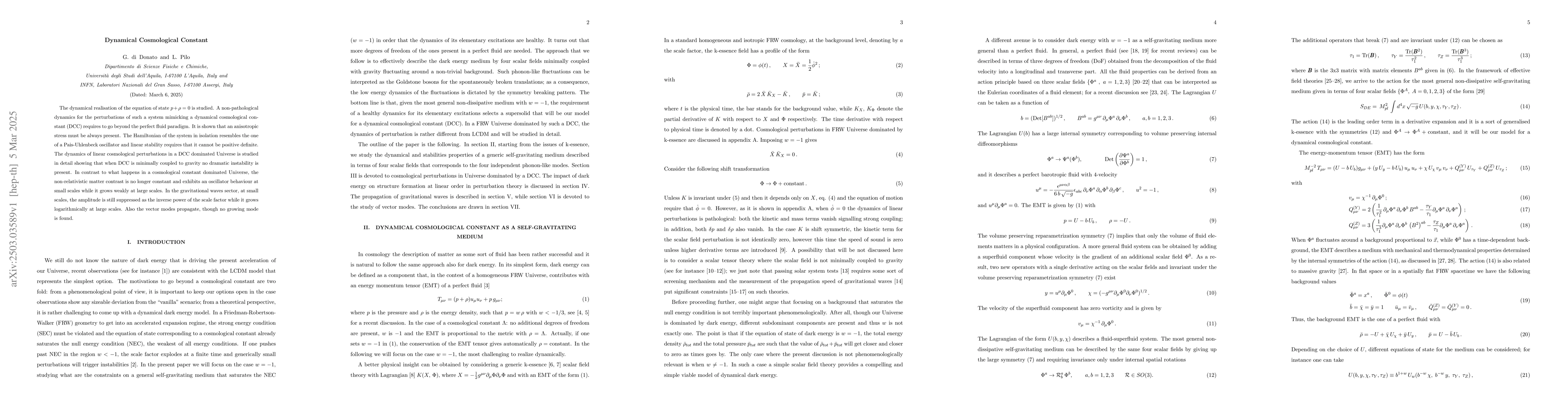 Thumbnail for Dynamical Cosmological Constant