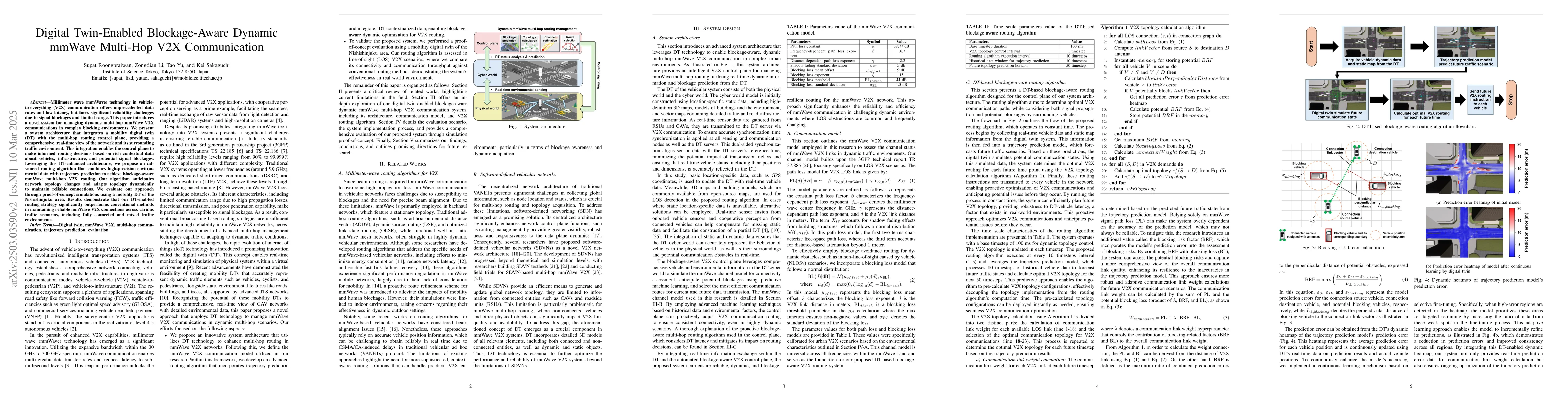Thumbnail for Digital Twin-Enabled Blockage-Aware Dynamic mmWave Multi-Hop V2X
  Communication