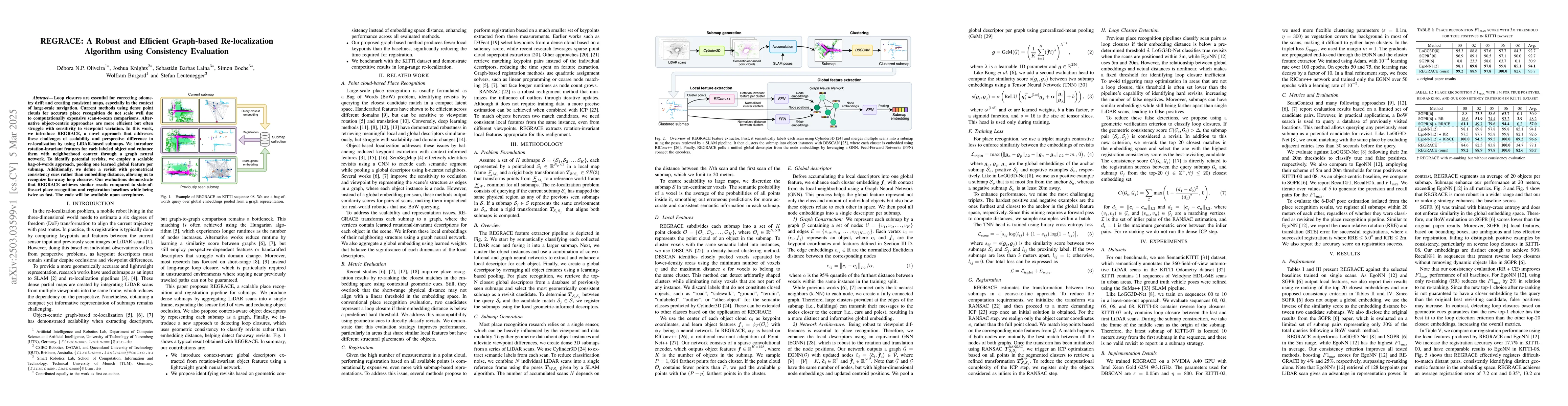 Thumbnail for REGRACE: A Robust and Efficient Graph-based Re-localization Algorithm
  using Consistency Evaluation