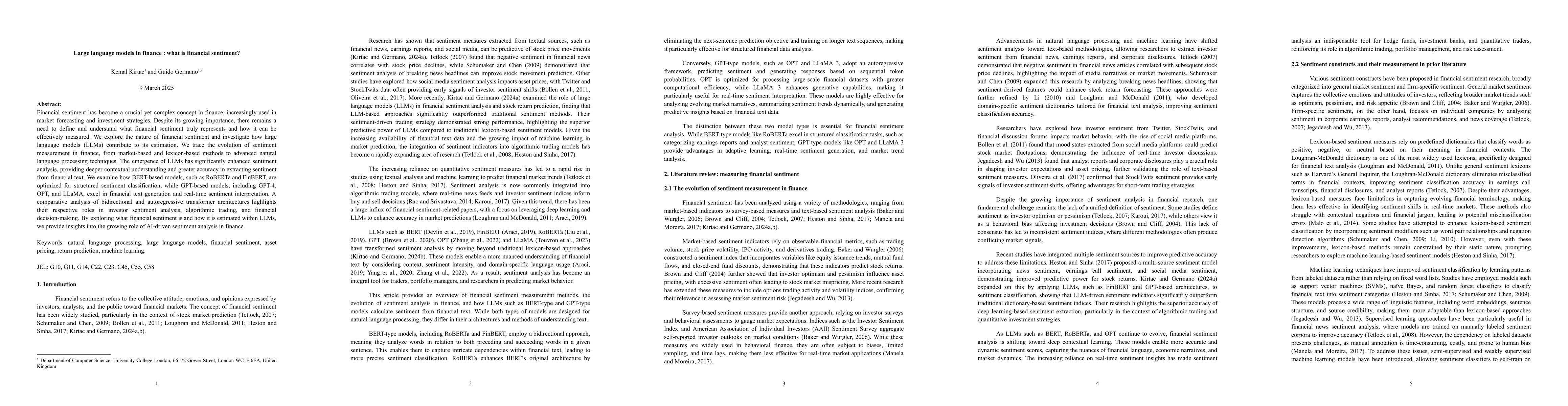 Thumbnail for Large language models in finance : what is financial sentiment?