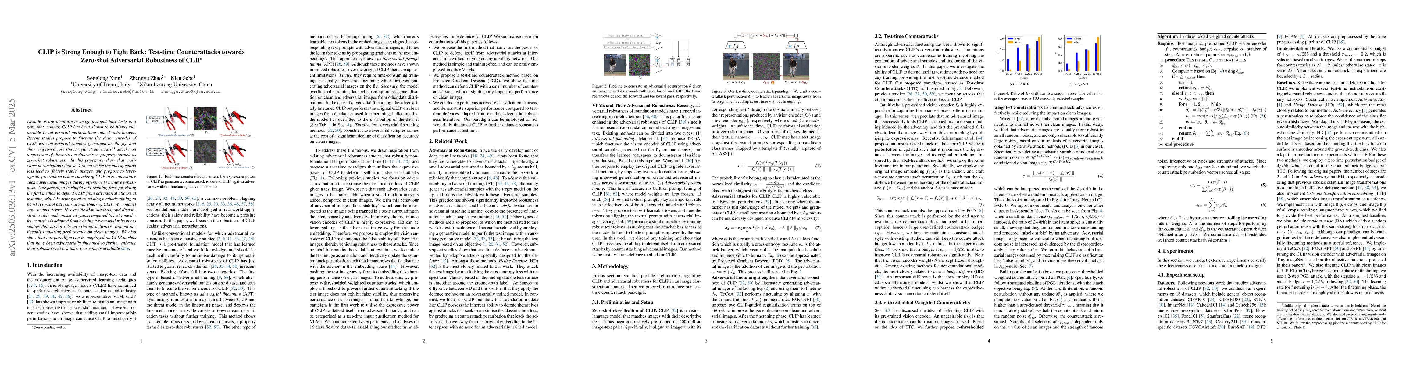 Thumbnail for CLIP is Strong Enough to Fight Back: Test-time Counterattacks towards
  Zero-shot Adversarial Robustness of CLIP