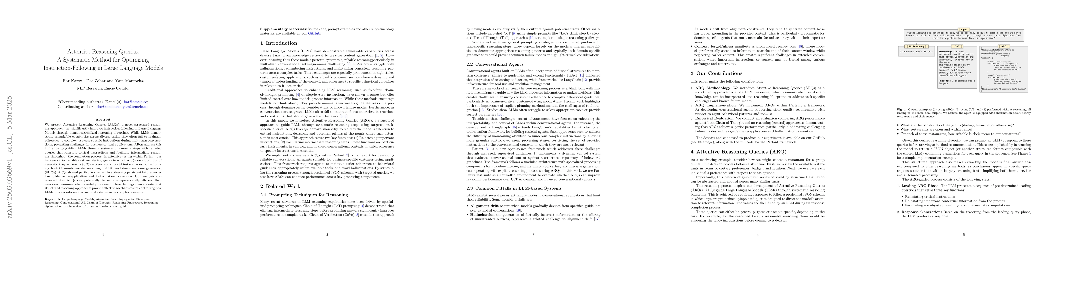 Thumbnail for Attentive Reasoning Queries: A Systematic Method for Optimizing
  Instruction-Following in Large Language Models