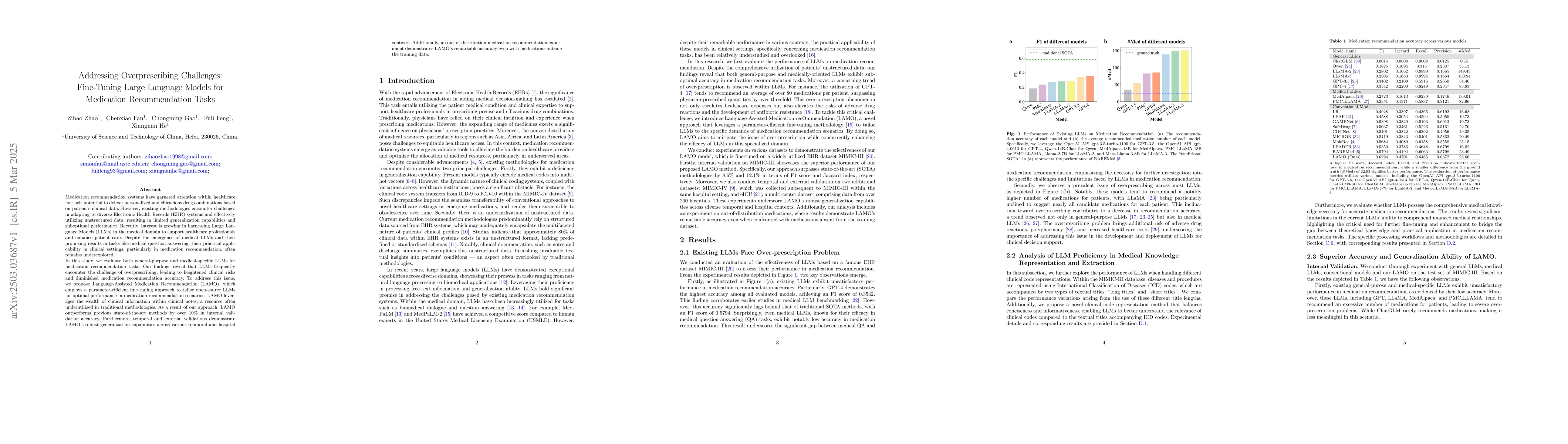 Thumbnail for Addressing Overprescribing Challenges: Fine-Tuning Large Language Models
  for Medication Recommendation Tasks