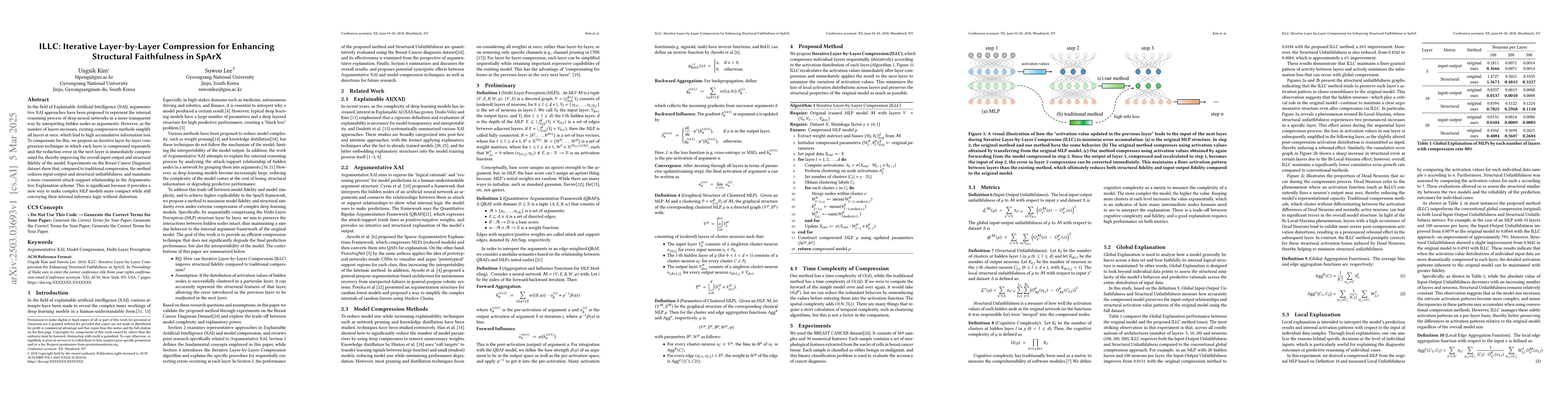 Thumbnail for ILLC: Iterative Layer-by-Layer Compression for Enhancing Structural
  Faithfulness in SpArX
