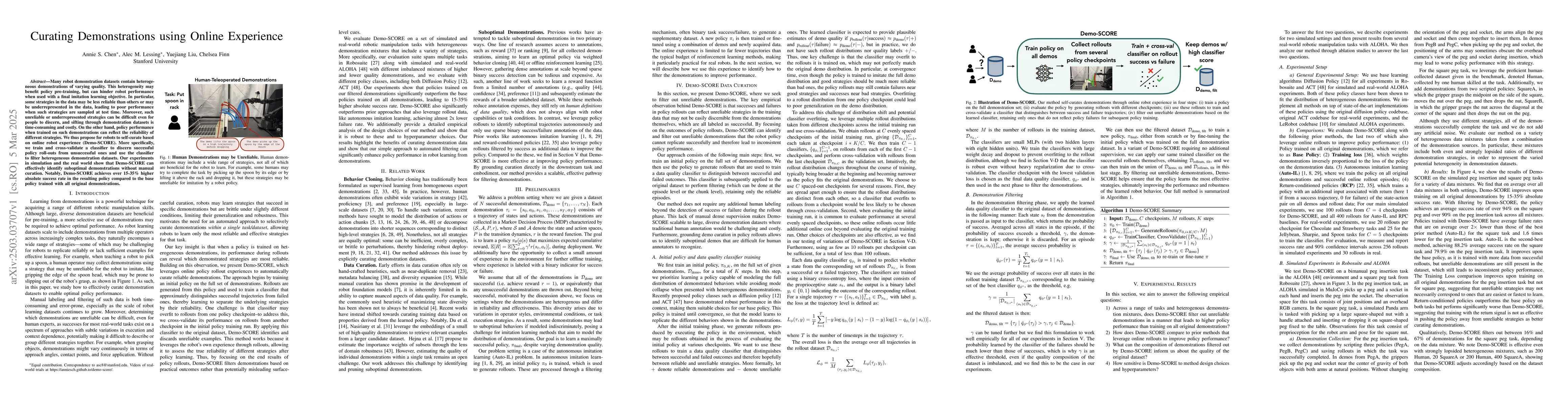 Thumbnail for Curating Demonstrations using Online Experience