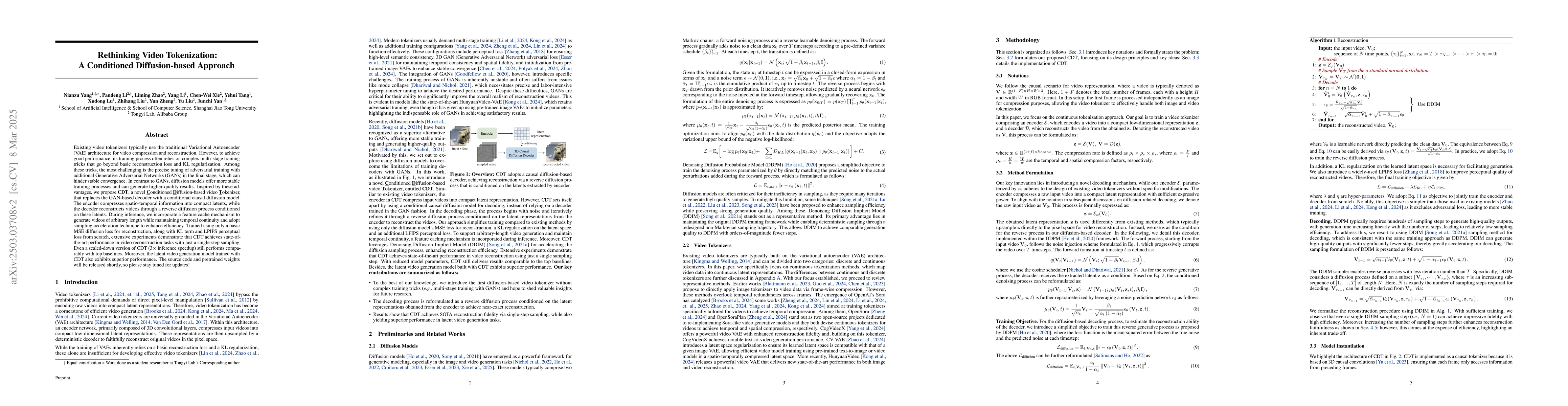 Thumbnail for Rethinking Video Tokenization: A Conditioned Diffusion-based Approach