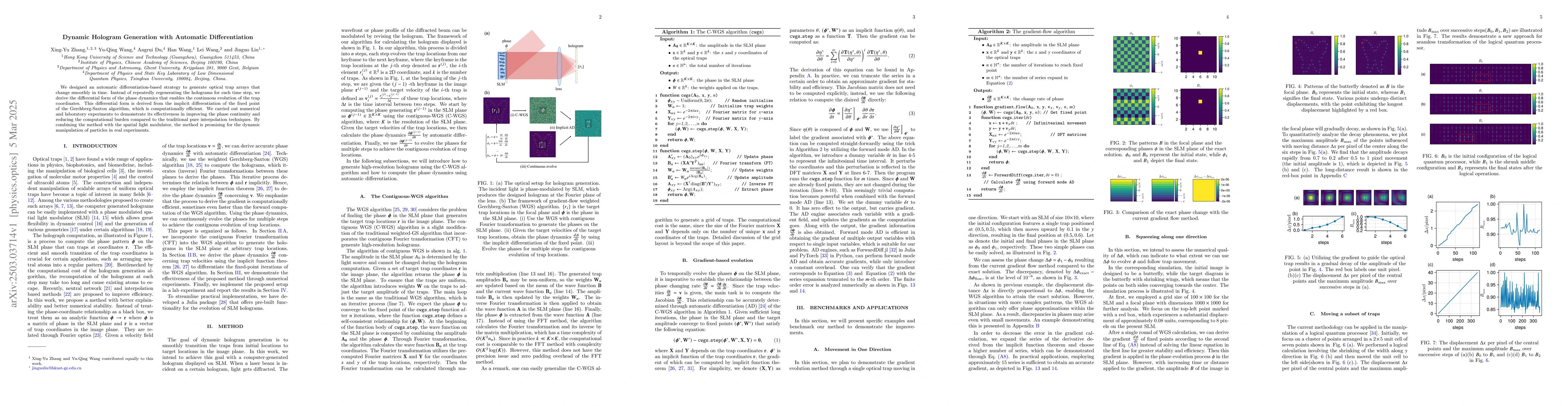 Thumbnail for Dynamic Hologram Generation with Automatic Differentiation