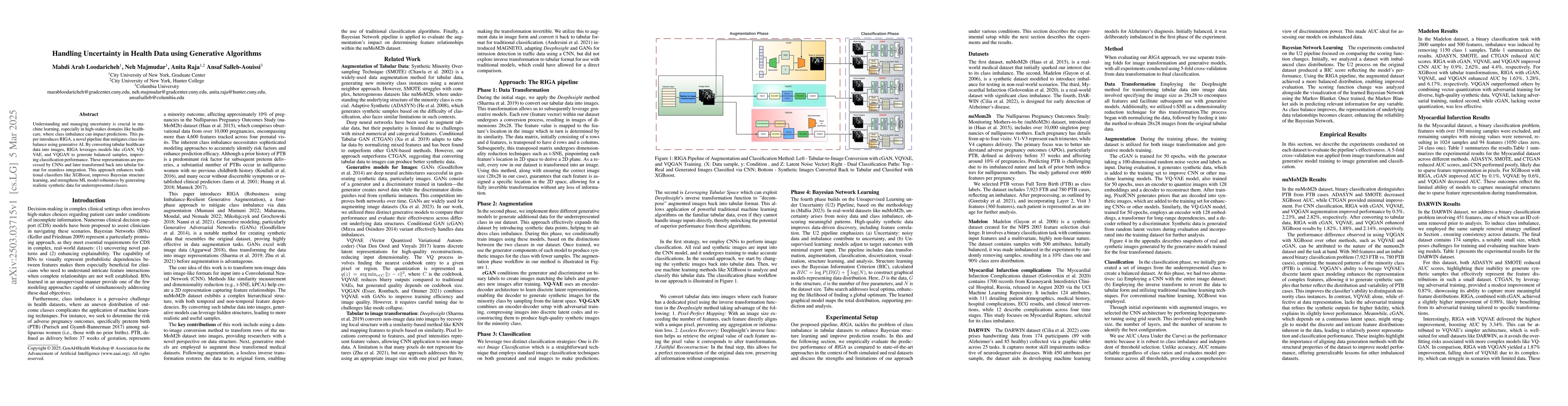 Thumbnail for Handling Uncertainty in Health Data using Generative Algorithms