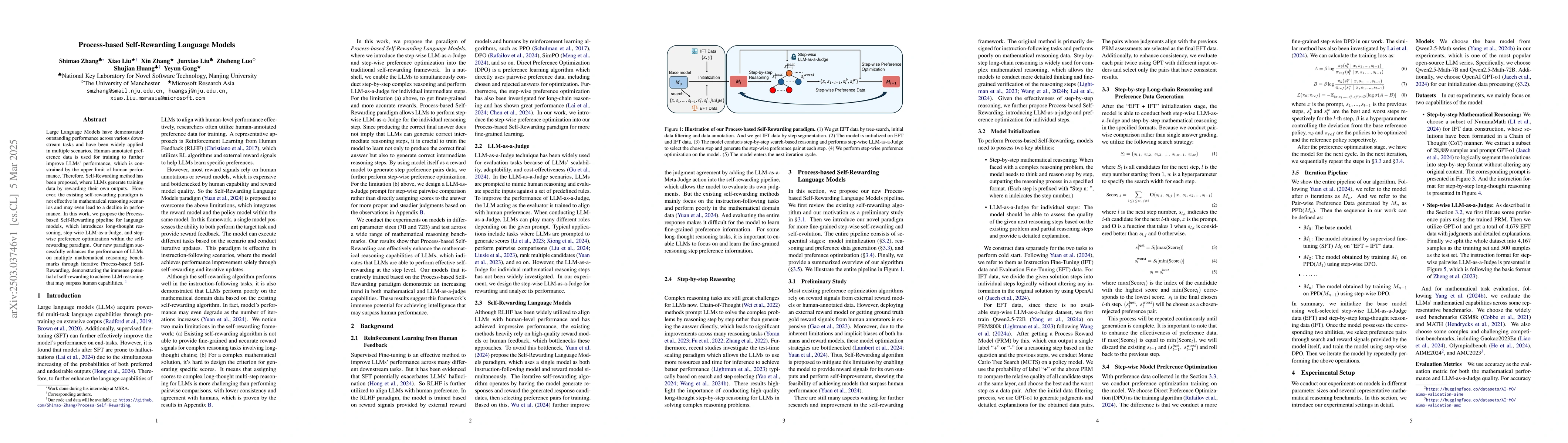 Thumbnail for Process-based Self-Rewarding Language Models