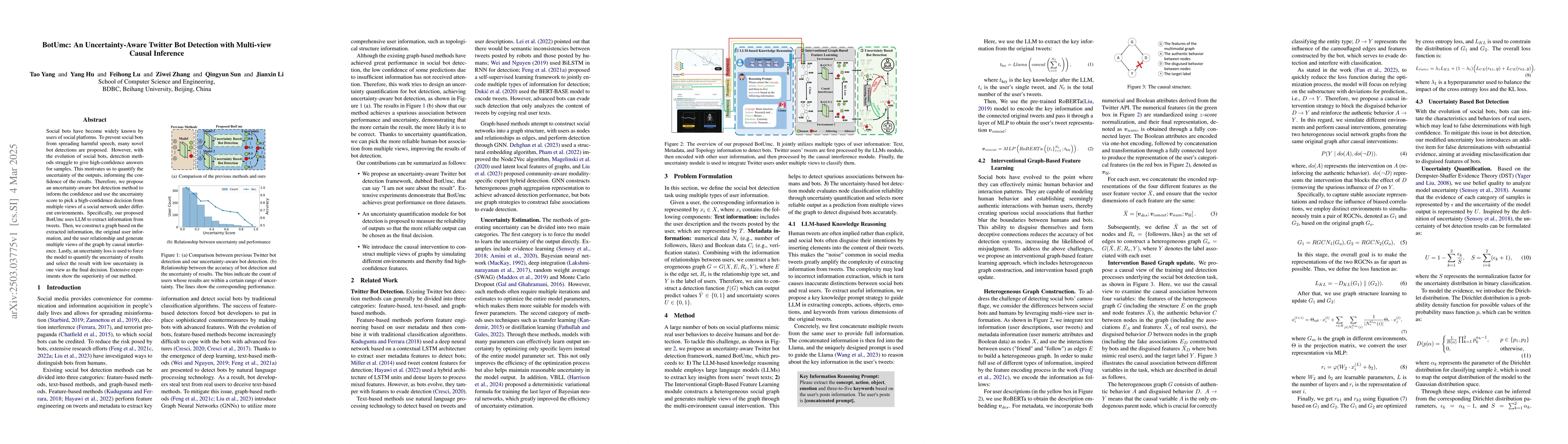 Thumbnail for BotUmc: An Uncertainty-Aware Twitter Bot Detection with Multi-view
  Causal Inference