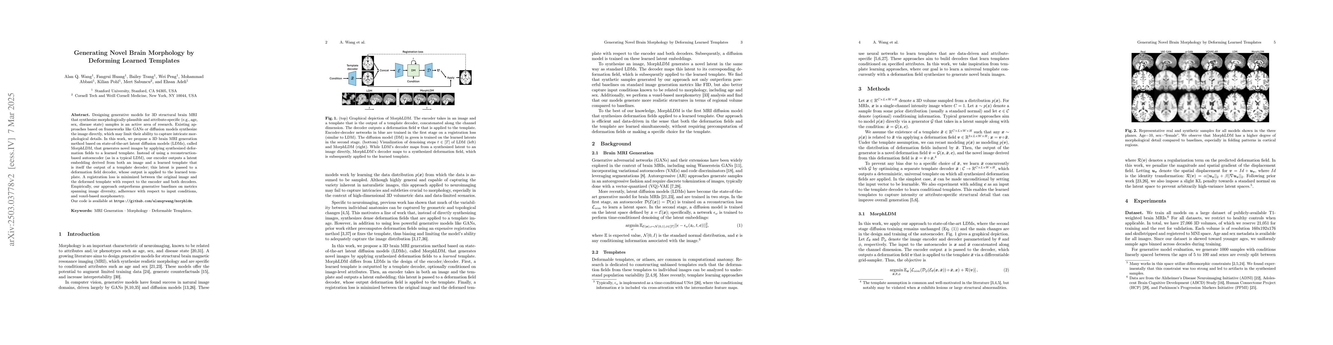 Thumbnail for Generating Novel Brain Morphology by Deforming Learned Templates