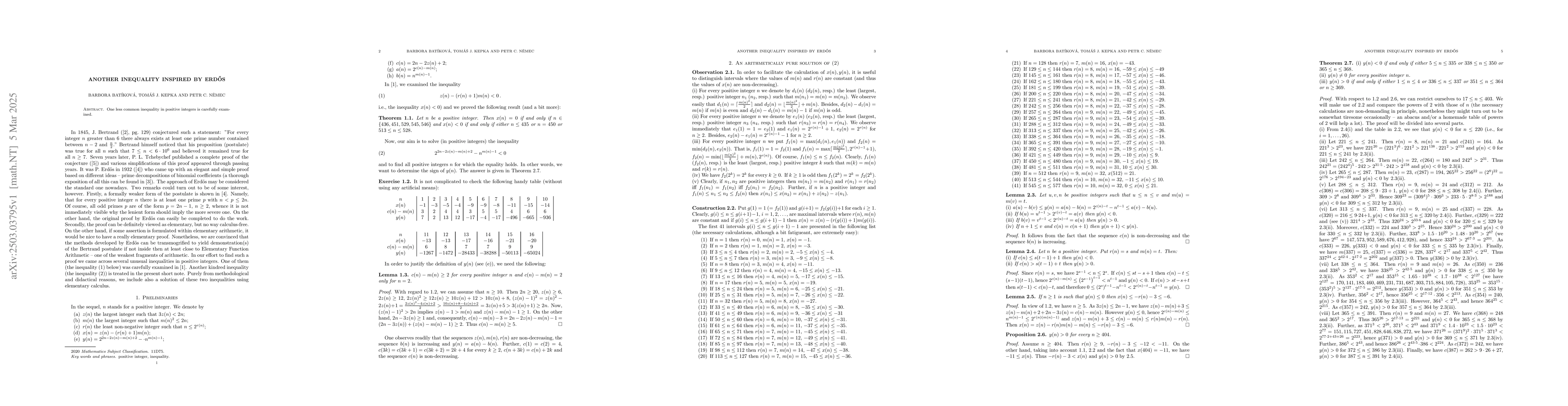 Thumbnail for Another inequality inspired by ErdĹ‘s