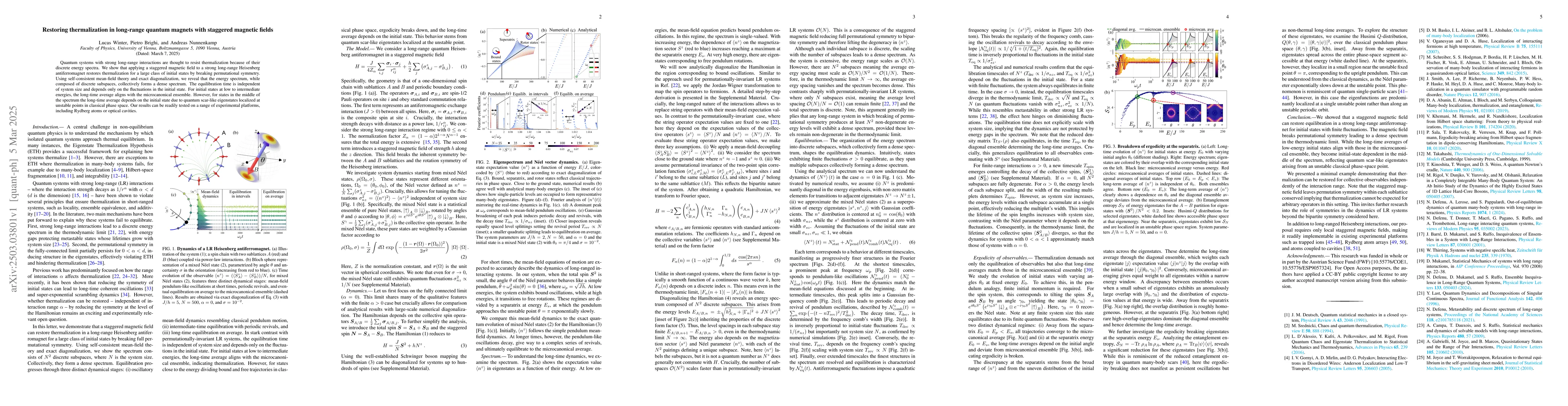 Thumbnail for Restoring thermalization in long-range quantum magnets with staggered
  magnetic fields