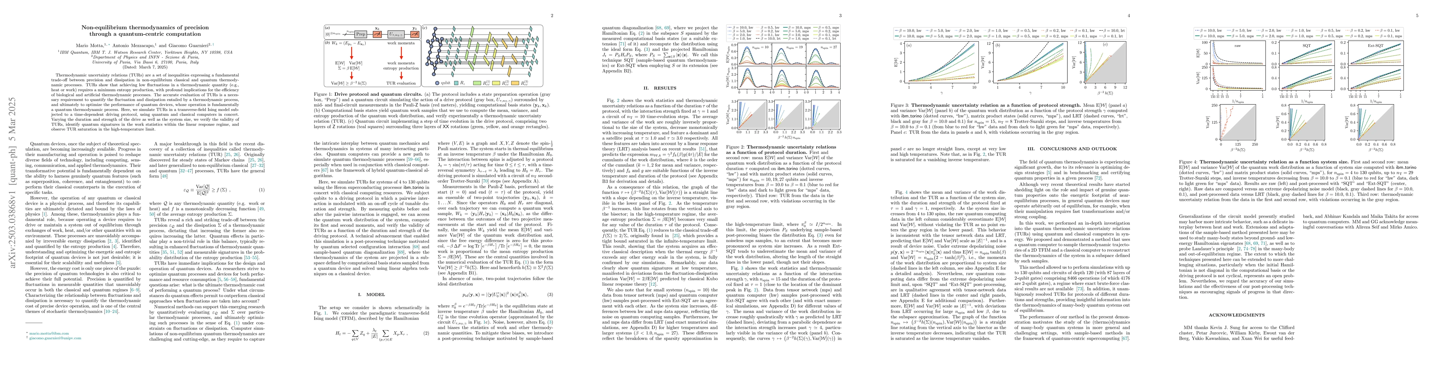 Thumbnail for Non-equilibrium thermodynamics of precision through a quantum-centric
  computation