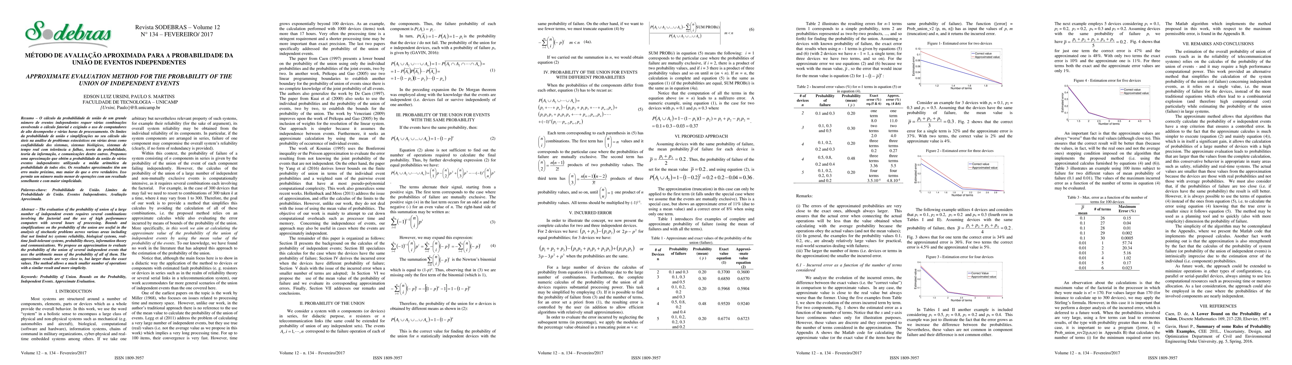 Thumbnail for Approximate Evaluation Method for the Probability of the Union of
  Independent Events