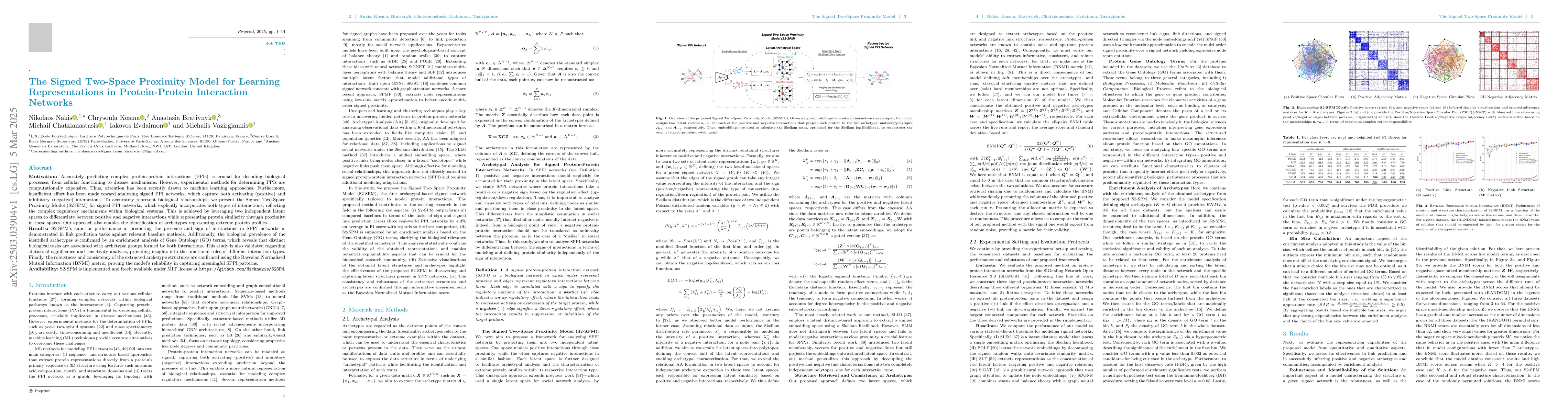 Thumbnail for The Signed Two-Space Proximity Model for Learning Representations in
  Protein-Protein Interaction Networks