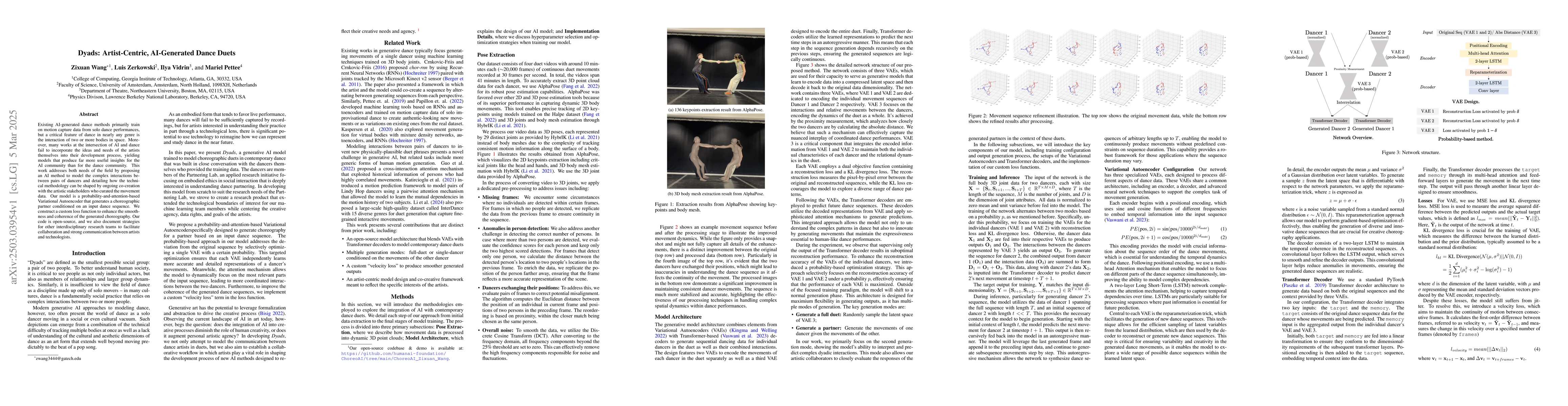 Thumbnail for Dyads: Artist-Centric, AI-Generated Dance Duets