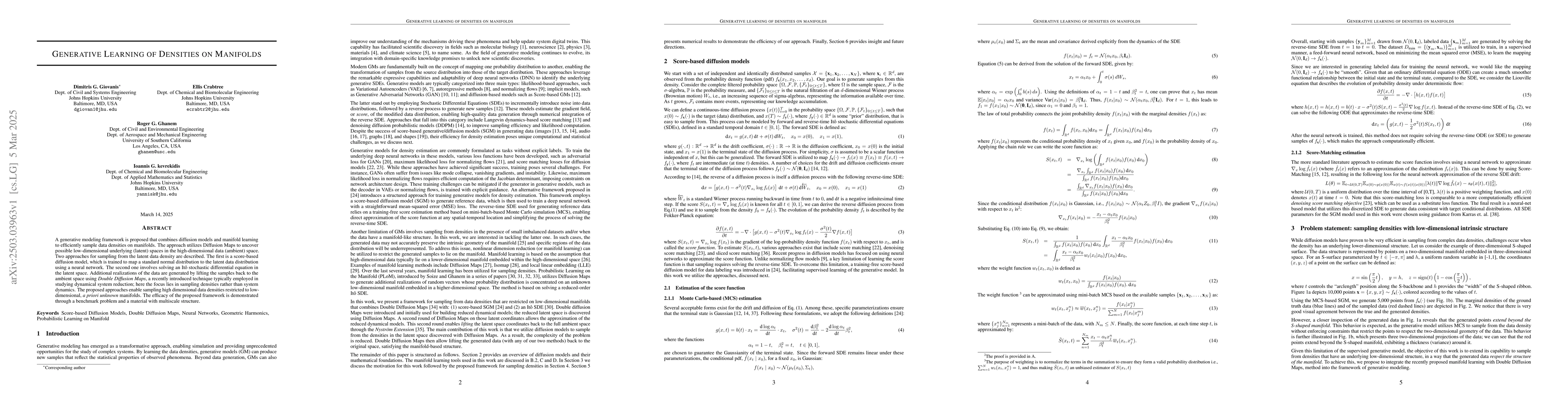 Thumbnail for Generative Learning of Densities on Manifolds