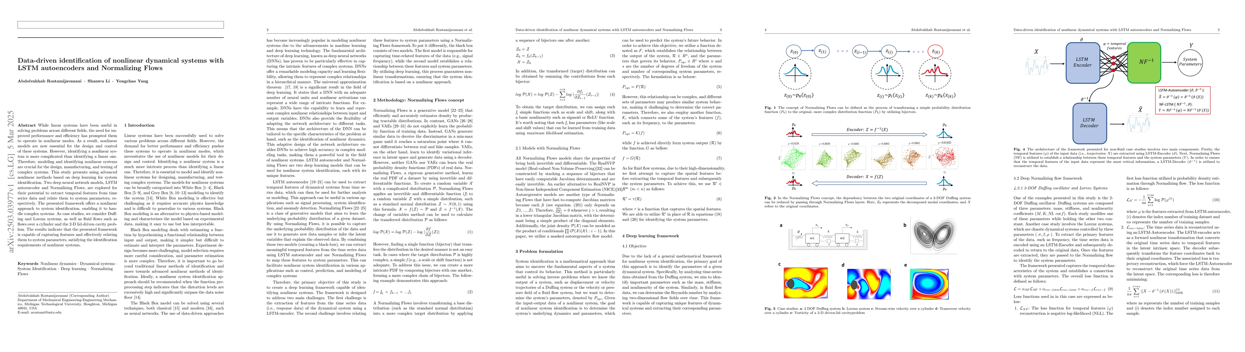 Thumbnail for Data-driven identification of nonlinear dynamical systems with LSTM
  autoencoders and Normalizing Flows