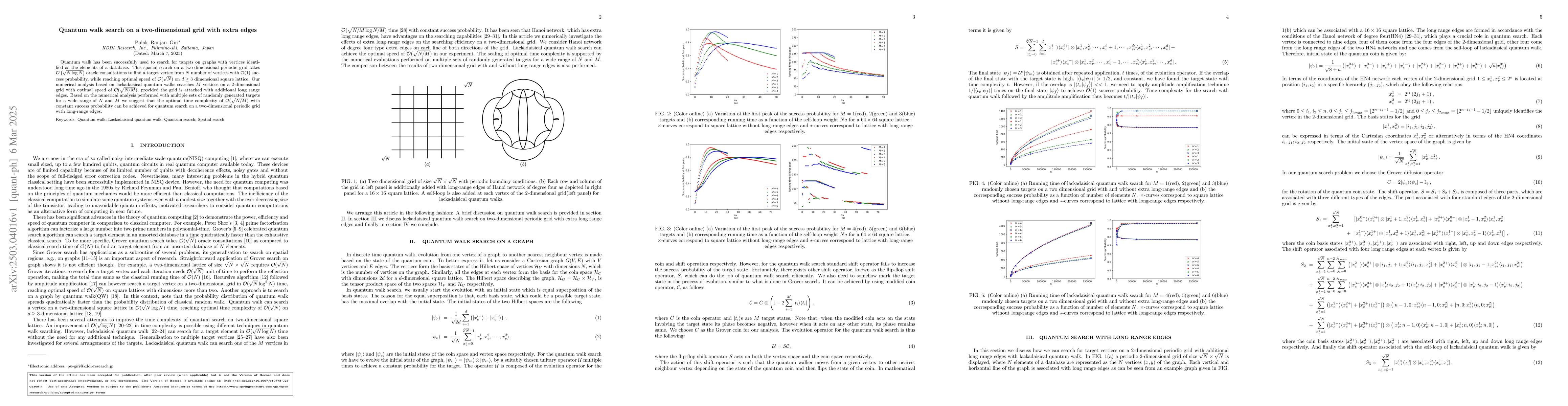 Thumbnail for Quantum walk search on a two-dimensional grid with extra edges