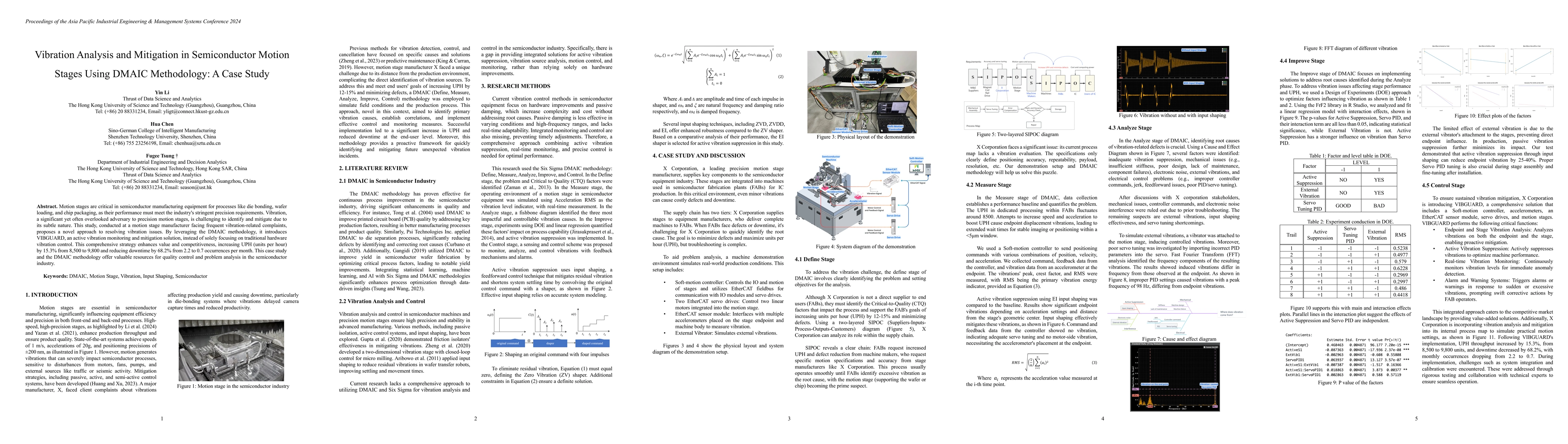 Thumbnail for Vibration Analysis and Mitigation in Semiconductor Motion Stages Using
  DMAIC Methodology- A Case Study