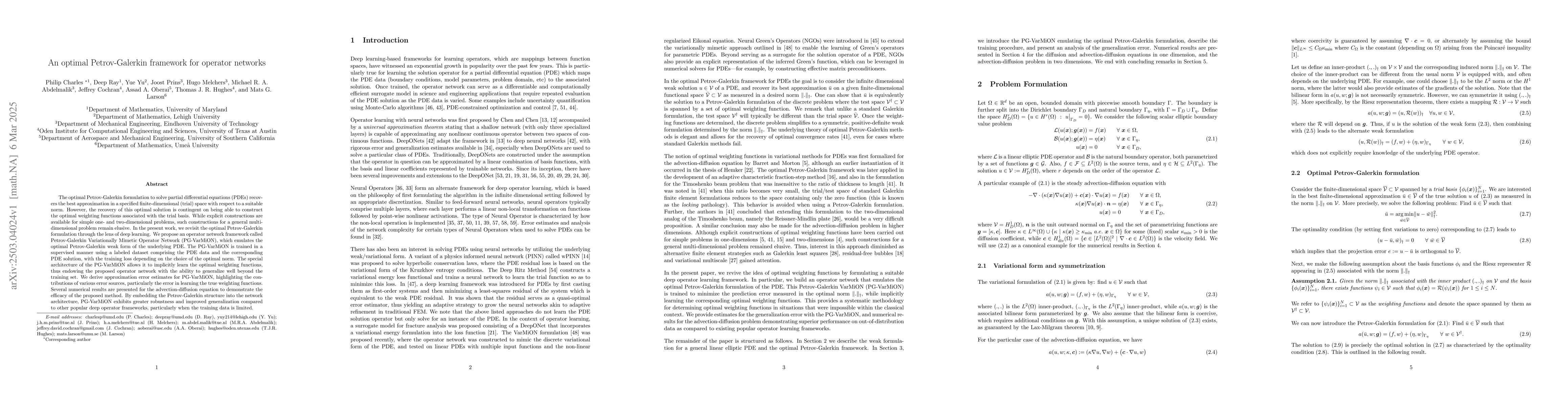 Thumbnail for An optimal Petrov-Galerkin framework for operator networks