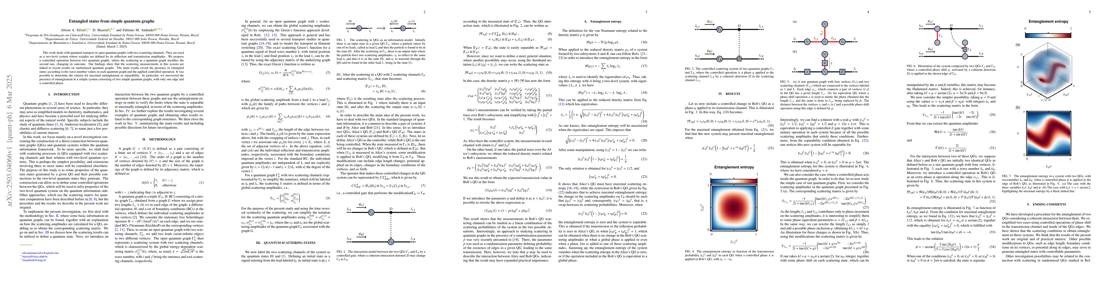 Thumbnail for Entangled states from simple quantum graphs