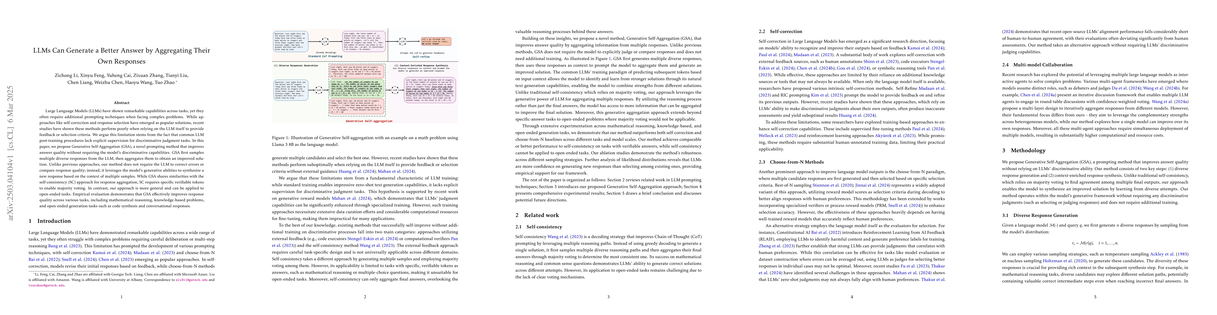 Thumbnail for LLMs Can Generate a Better Answer by Aggregating Their Own Responses