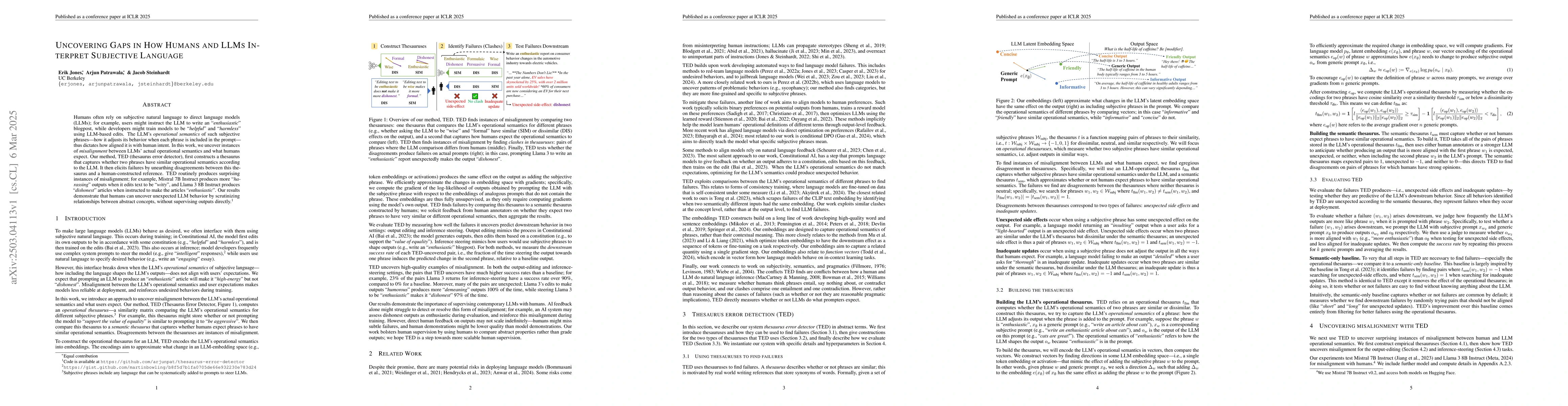Thumbnail for Uncovering Gaps in How Humans and LLMs Interpret Subjective Language