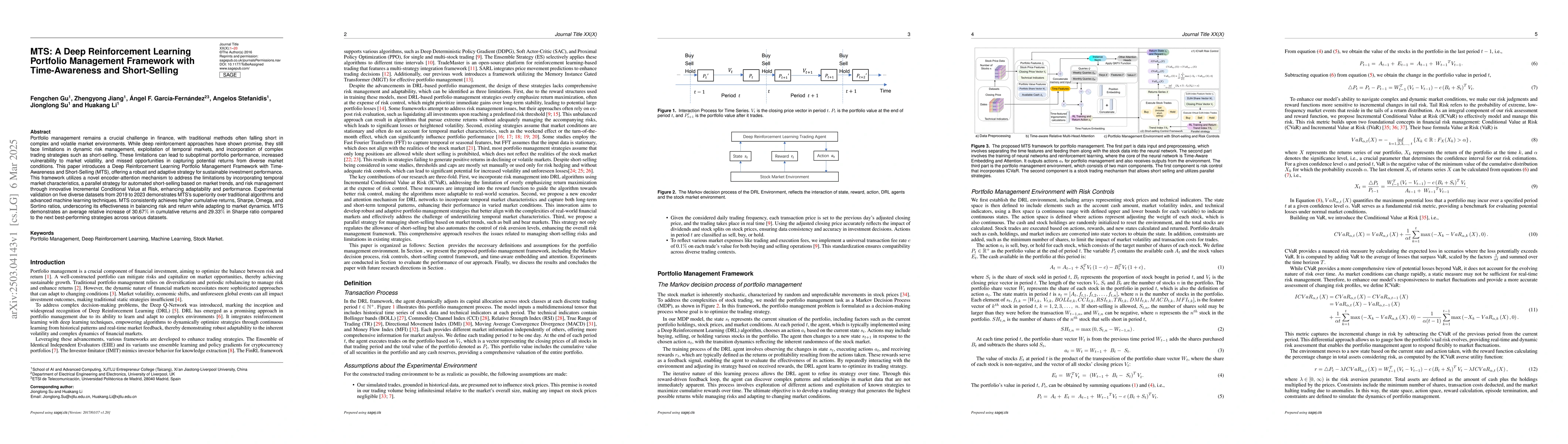 Thumbnail for MTS: A Deep Reinforcement Learning Portfolio Management Framework with
  Time-Awareness and Short-Selling