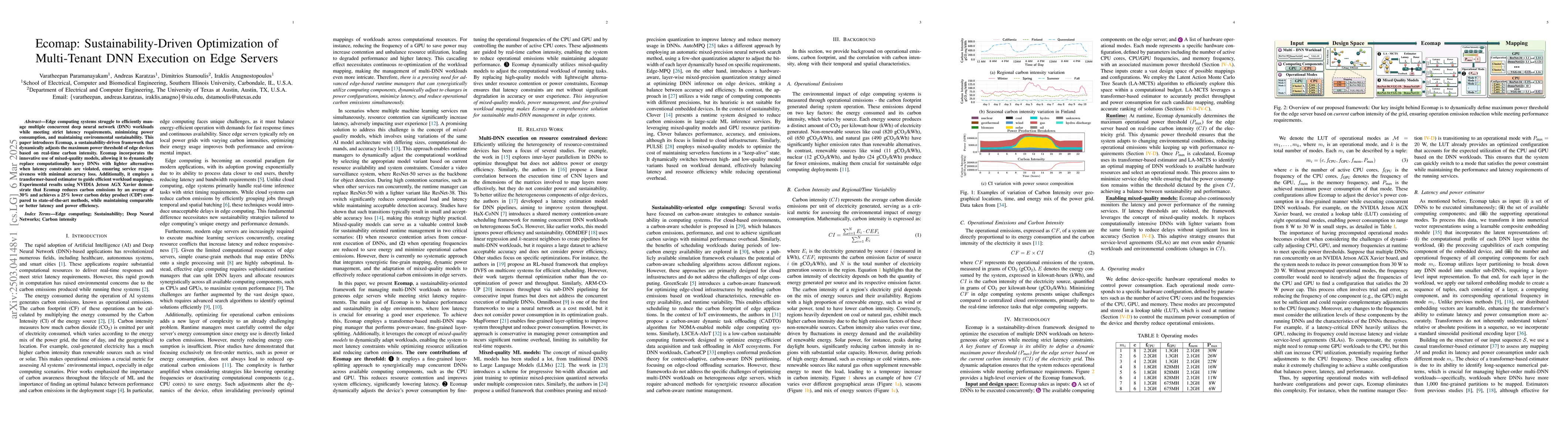 Thumbnail for Ecomap: Sustainability-Driven Optimization of Multi-Tenant DNN Execution
  on Edge Servers