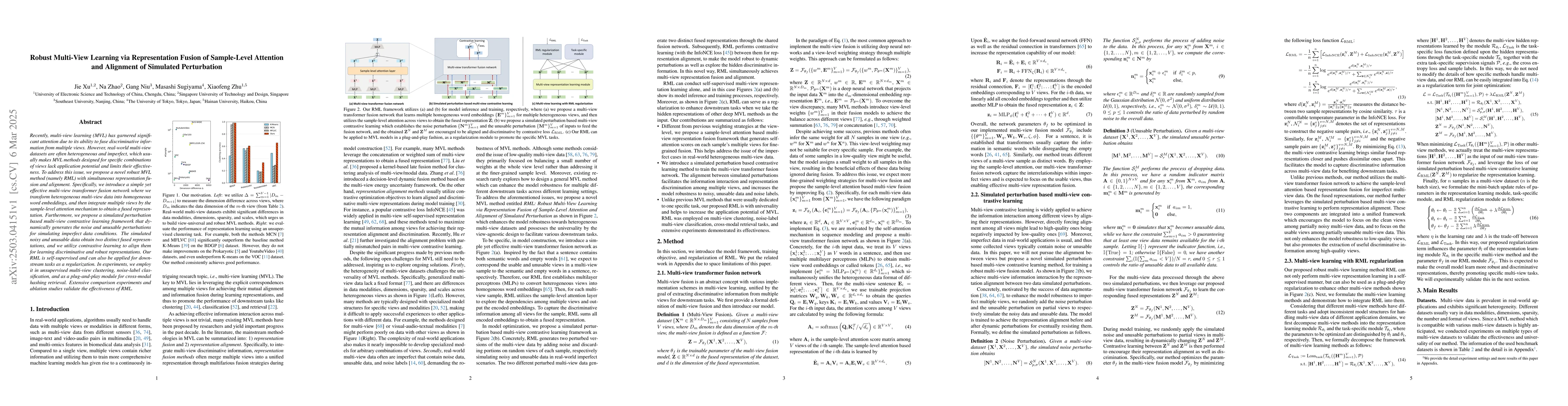 Thumbnail for Robust Multi-View Learning via Representation Fusion of Sample-Level
  Attention and Alignment of Simulated Perturbation