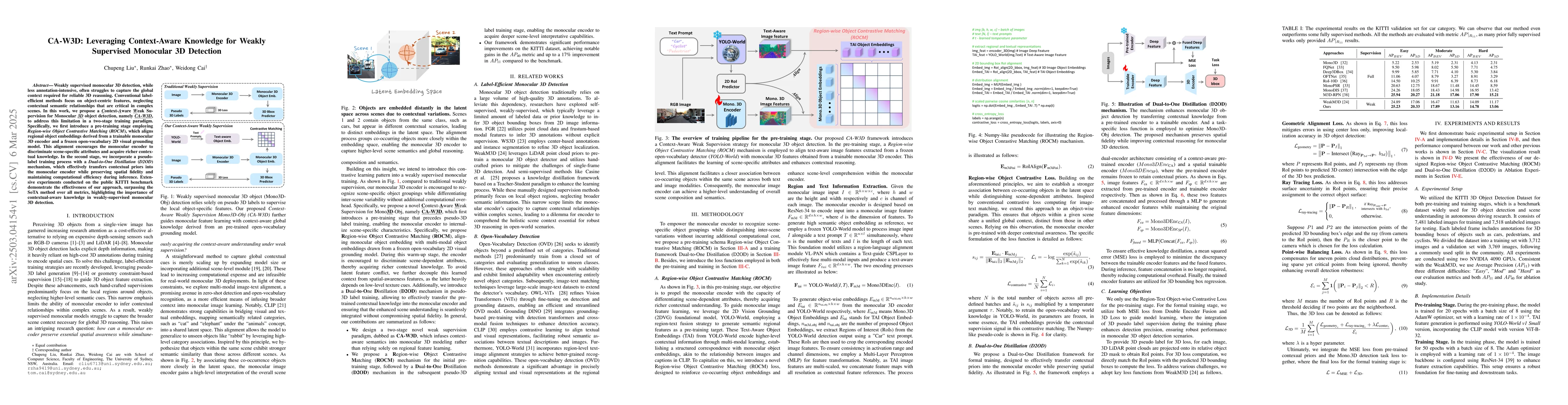 Thumbnail for CA-W3D: Leveraging Context-Aware Knowledge for Weakly Supervised
  Monocular 3D Detection