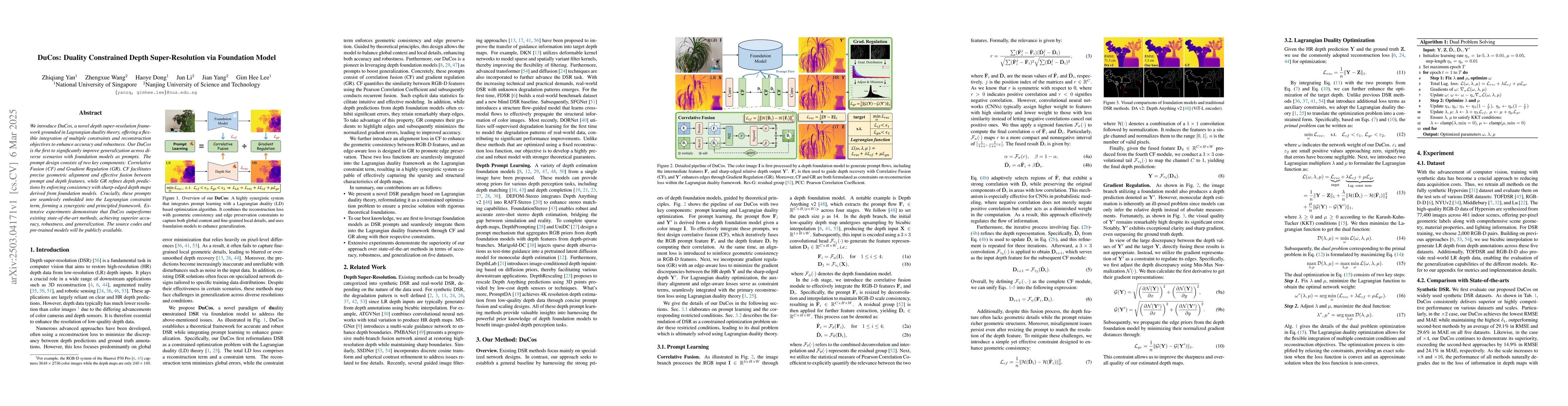 Thumbnail for DuCos: Duality Constrained Depth Super-Resolution via Foundation Model
