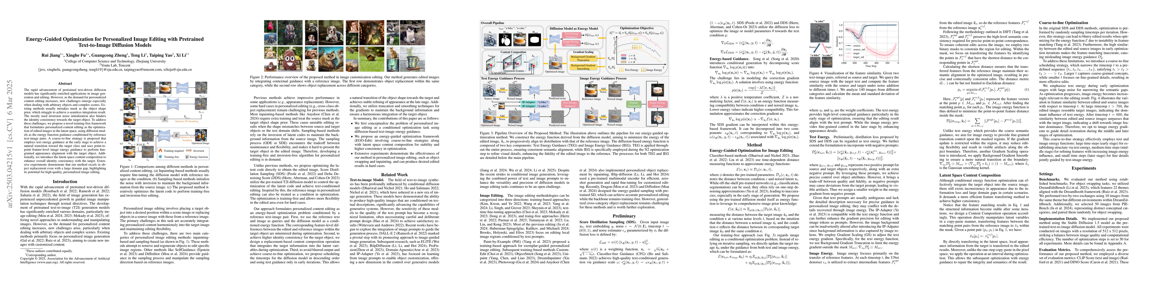 Thumbnail for Energy-Guided Optimization for Personalized Image Editing with
  Pretrained Text-to-Image Diffusion Models