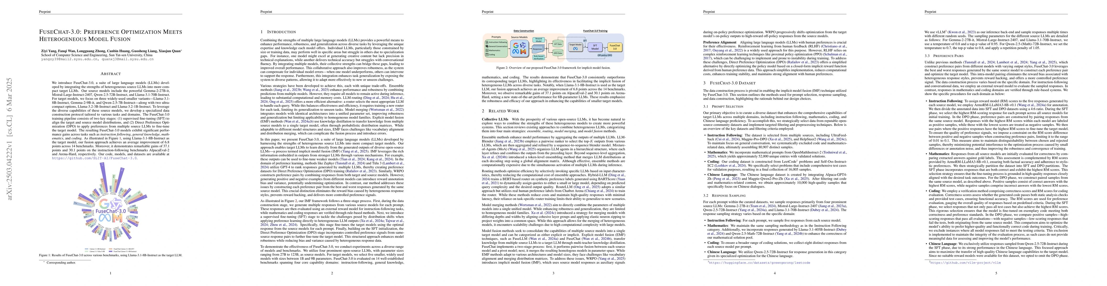Thumbnail for FuseChat-3.0: Preference Optimization Meets Heterogeneous Model Fusion