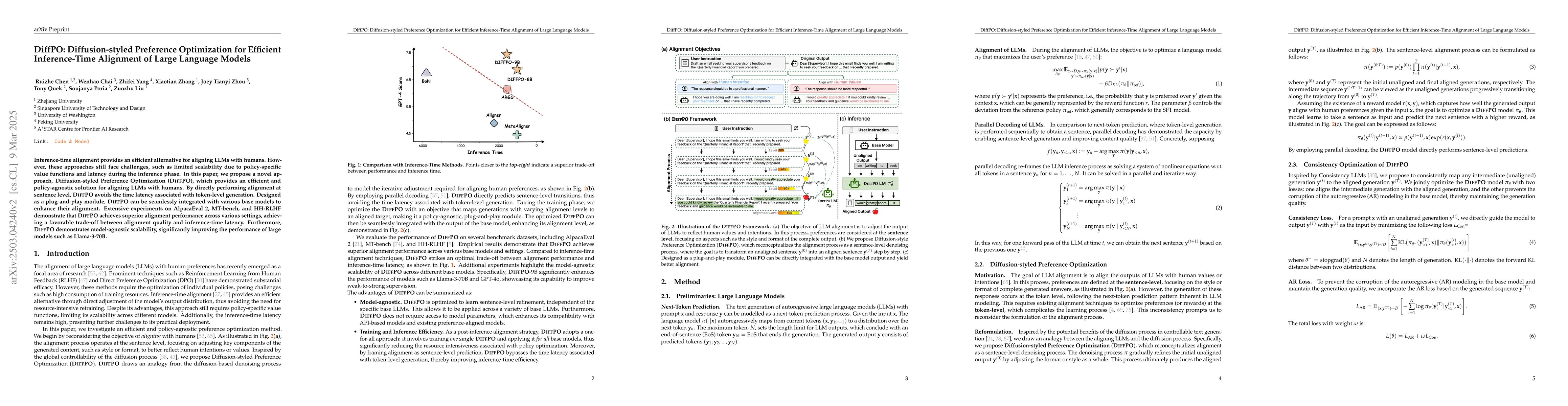 Thumbnail for DiffPO: Diffusion-styled Preference Optimization for Efficient
  Inference-Time Alignment of Large Language Models