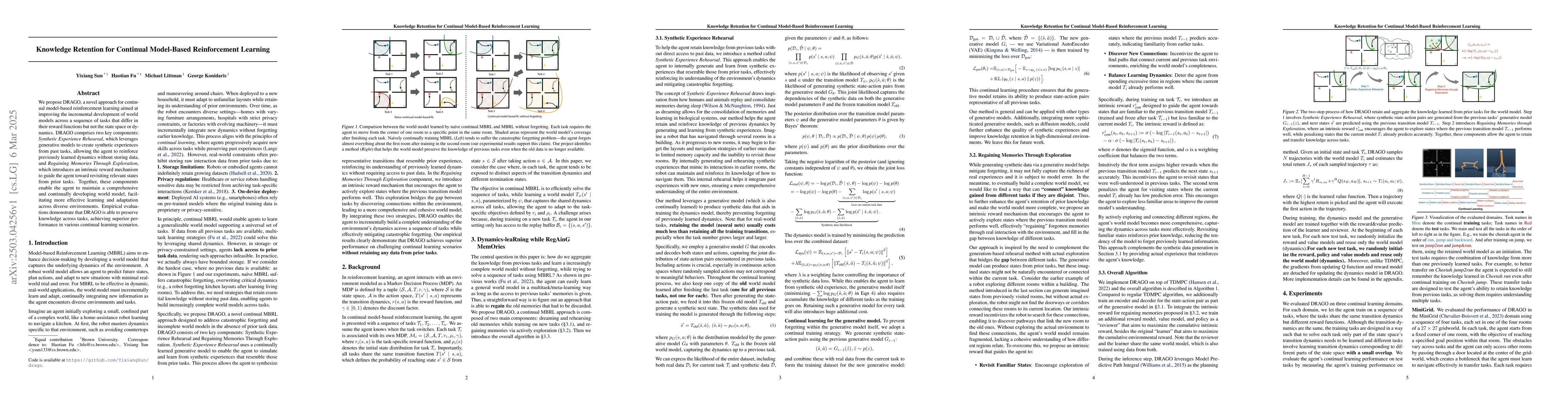 Thumbnail for Knowledge Retention for Continual Model-Based Reinforcement Learning
